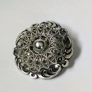 Vintage Silver Filigree Scarf Clip West Germany Elegant Fashion Accessories